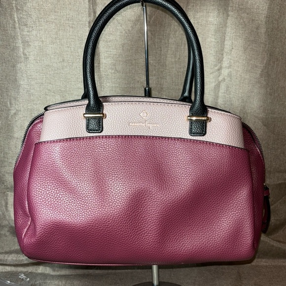 🔥WKEND SALE Nanette Lepore Lancaster Triple Section Satchel with bonus card case - Picture 1 of 11